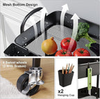 4 Tier Black Metal Rolling Cart with Lockable Wheels and Cups, Four Tiered Utility Storage Organizer on Wheels for Bathroom, Kitchen, Laundry, Garage, Office, Craft, Art, Baby Diaper, Snacks, Books