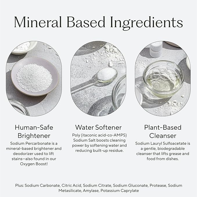 Branch Basics Dishwasher Tablets – 40 Ct, 3 Pack | Plastic-Free, Fragrance-Free, Human-Safe | Delivers a Powerful Clean Without Harsh Chemicals