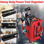 MUTUACTOR Power Tool Organizer,Heavy Duty Drill Driver Angle Grinder Holder,Quick Access Impact Drill Holder Tool Rack Utility for Rolling Tools Chest Utility Storage Carts