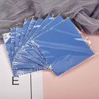 SEVENWELL 50pcs Jewelry Cleaning Cloth Dark Blue Polishing Cloth for Sterling Silver Gold Platinum Small Silver Polish8x8cm