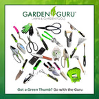 Garden Guru Eco Hand Rake Soil Tiller- 100% Recycled Stainless Steel - Rust Resistant - FSC Certified Wood Ergonomic Handle - Great for Gardening, Cultivating, Loosening Soil & Spreading Mulch