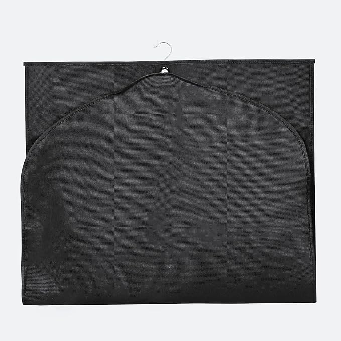 Syeeiex 40" Suit Bag, Set of 5 Garment Bags for Hanging Clothes, Suit Cover Bags for Men or Women, Garment Bags for Suits, Shirts, Sweaters, Jackets - Dustproof and Keep Closet Tidy(Black)