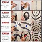 Epakh Axe Throwing Target Template Stainless Steel Target Template Stencil Comes with 3 Markers Throwing Board Stencil Axe Set for Drawing, 20 x 2 Inches (Foldable)