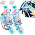 Travel Spray Bottle With Microfiber Cap - Glass Cleaner (2 Pack)