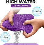 Multi-Purpose Sponges for Cleaning - Purple Sponge 10 Pack, Large Sponges for Car Washing, Tile & Grout, Bulk Pack Sponge