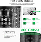 VIVOSUN 300 Gallon Outdoor Compost Bin, Expandable Composter, Easy to Setup & Large Capacity for Backyard, Lawn (Black with Gloves)