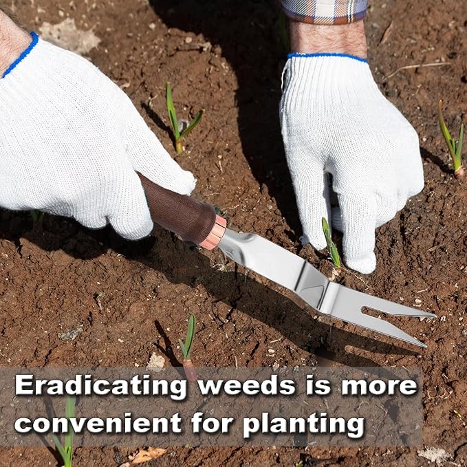 Gardening Tools-Gardening Handle Tools Flower Spade Digging Loosening Tools Hand Rake Weed Puller Garden Tools Make Ideal Gifts for Gardening Enthusiast(Weeder2)