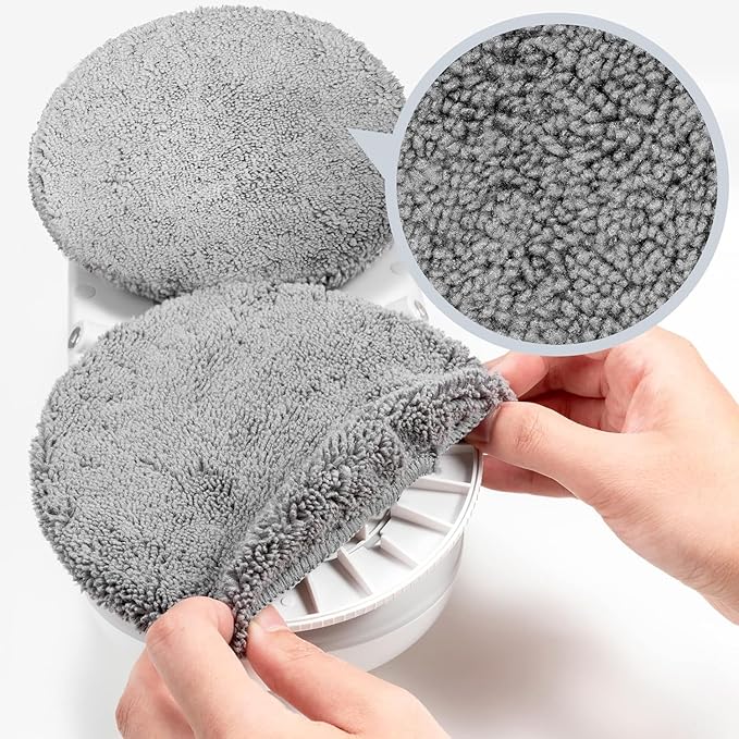 Tosima Accessory for Window Cleaning Robot, Washable and Reusable Cleaning Cloth for W2/W3 Window Cleaner, 12 Pieces (6 Groups)