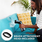 Sunbeam 1000W Compact Handheld Steamer for Clothes, Portable, Travel Steamer, Non-Stick Head, 30s Heat Up, 8 Minutes Continuous Steam, 110ml Water Tank, Bristle Brush, Storage Bag, Blue/Black