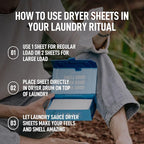 Laundry Sauce - Laundry Dryer Sheets (Indonesian Patchouli), Luxury Fragrance, Contains Essential Oils, Softens Fabric, Removes Static Cling, Eco-Friendly Packaging, Travel Friendly, 69 Count