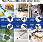 Steam Mop - 10-in-1 MultiPurpose Handheld Steam Cleaner Detachable Floor Steamer for Hardwood/Tile/Laminate Floors Carpet with 11 Accessories for Whole Home Use.