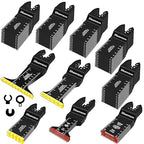 65PCS Oscillating Tool Blades for Metal Wood Cutting, Extra Wide & Long Titanium, Japanese Teeth Saw Blades Compatible with Dewalt, Dremel, Milwaukee, Multitool Blades Cuts Wood, Nails, Drywall