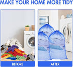 Berlune 30 Pack 24 x 36 Inches Large Mesh Bags for Laundry, Wash bags, Sturdy Mesh Material Closed with Drawstring, Factory, University, Dormitory, Travel and Apartment Dweller (Blue)