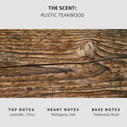 Lapew Rustic Teakwood Scented Mop Soap - Luxury Floor Cleaner Concentrate for Mopping Tile, Laminate, Vinyl & Hardwood | Streak-Free, Low-Foam | 36 oz