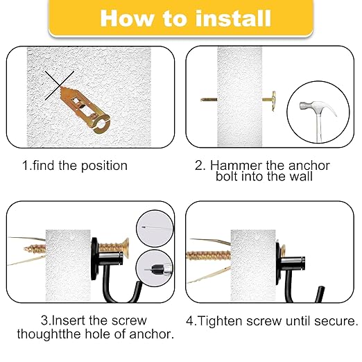 420Pcs Self Drilling Drywall Anchors with Screws Kit,Zinc Plated Steel,4 Sizes Expansion Screws and 2 Sizes Wall Anchors, Easy Application No Drill or Holes in Wall.
