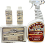 Extra Strength Fabric Protector Spray & CleanClad Spot Cleaner Kit - Guard & Remove Stains from Furniture, Carpets, Leather, and More - Set Includes 32oz Fabric Protector Spray & Two 4oz SpotCleaners