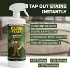 Carpet Stain Remover Spray – 32oz – Powerful Carpet Cleaner Spray & Spot Remover for Carpet, Upholstery & Rugs – Removes Wine, Coffee, Grease & Food Stains – Fragrance Free