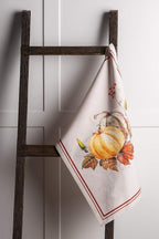 Maison d' Hermine Kitchen Towels Set of 3 100% Cotton 27.50" x 20" Reusable Cloth Tea Dish Towels Absorbent with Hanging Loop for Kitchen, Home, Dining, Cocktail Parties (Potiron)