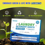 FIXSMITH Laundry Detergent Sheets - 200 Loads (100 Sheets) Fragrance Free - Hypoallergenic,Unscented,Eco Friendly Laundry Detergent Strips Concentrated Travel Detergent Sheets.Plastic-Free,Liquidless