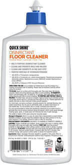 Quick Shine Disinfectant Floor Cleaner 27oz | Hospital Level Disinfectant Kills 99.9% Germs & Bacteria | Cleans w/Power of Hydrogen Peroxide & No Harsh Chemicals | Streak Free & Zero Residue