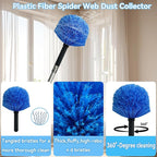 26FT+ Professional Window Cleaning Kit,High Reach Duster Kit,Spider Web Duster,with 20 ft Telescopic Pole 2 in 1 Window Cleaning Squeegee Kit for Outdoor & Indoor Cleaning