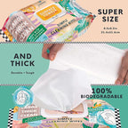 3 Packs Surface Cleaning Wipes Bleach Free, Thick & Large Dispose, All-Purpose Cleaner for Bathroom, Kitchen, Office, 300 Count Soft Flow, Biodegradable, Citrus Scent