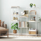 HOMEFORT 5-Shelving Unit, Adjustable Wire Shelving, Metal Wire Shelf Rack Organizer for Kitchen, Pantry, Closet, Bathroom, Laundry, White,21" W x 11" D x 53" H