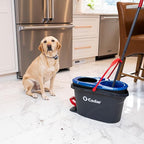 O-Cedar RinseClean Spin Mop & Bucket System | Clean with Water | Removes 99% of Bacteria