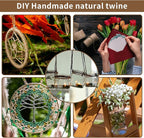 Natural 3mm Jute Twine String, 1000-FT Hemp Rope for Gardening, Handmde Crafts, Climbing Plant Tomato Support, Gift Wrapping, Industrial Packing and Bundling, Home Mason Jars Christmas Wedding Décor