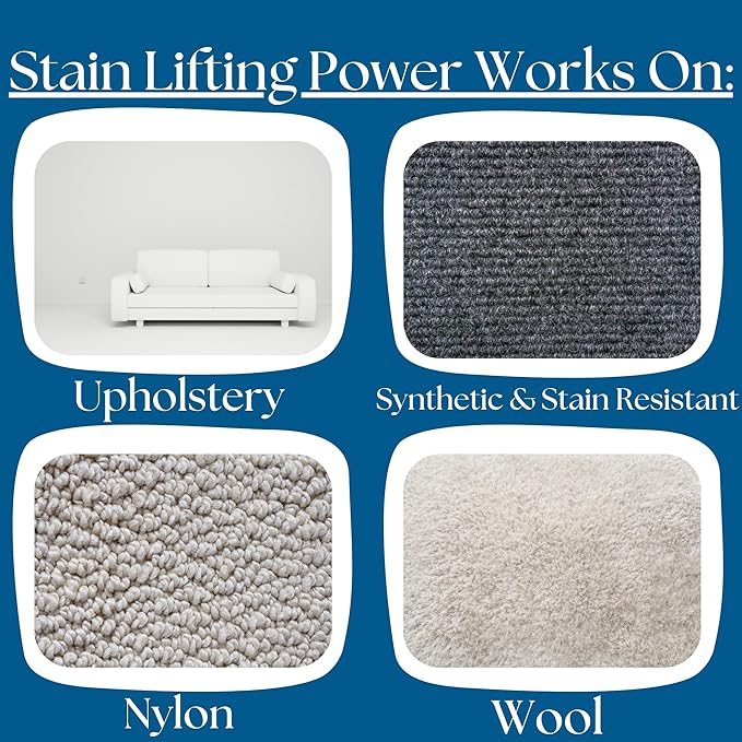 Black Diamond Stoneworks carpet and upholstery cleaner: this fast acting deep cleaning spot and stain remover spray also works great on rugs, couches, and car seats. (4-gallons)