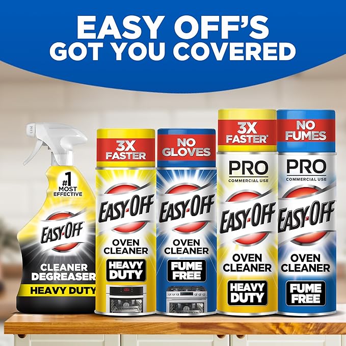 Easy-Off Fume Free PRO size Oven Cleaner Foam, Removes Grease & Burned-On Food, For Ovens, Air Fryers & More 24oz