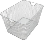 YBM HOME Kitchen Pantry Organizer Wire Basket for Shelves, Cabinets, Pantry, Countertop, Mesh Open Storage Bin Metal Basket for Organizing Food Supplies, 15x12x11.5