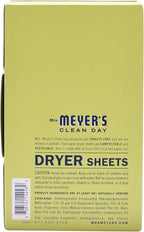 Mrs. Meyer's Clean Day Dryer Sheets, 80 Count (Lemon Verbena, Pack - 1)