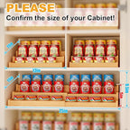 Expandable Bamboo Can Rack Organizer for Pantry, 3-Tier Adjustable Can Storage Holder, Soda Organizer Holds Up to 24 Cans, Canned goods Storage Display for Pantry, Cabinet, Countertop (patent pending)