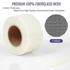 Drywall Repair Tape Sheetrock Self-Adhesive Joint Tape 2" x 100ft – Fiberglass Mesh Drywall Repair Roll for Wall Patch, Cracks & Drywall Patch (1 Roll)