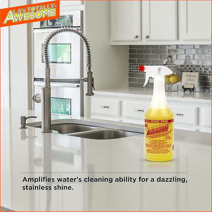 La's Totally Awesome All Purpose Cleaner Spray – 24oz (Pack of 3) Heavy Duty Multi-Surface Degreaser & Stain Remover – Ready-to-Use Cleaning Spray for Kitchen, Bathroom, Floors, Auto & More