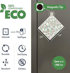 Swedish Dishcloths for Kitchen, 8 Pack Green Reusable Paper Towels with Clips, Non-Scratch Swedish Kitchen Towels, Super Absorbent Cellulose Sponge Cloths, Dishwasher Safe, No Odor