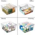 CLEARSPACE Plastic Storage Bins with Lids XL – Perfect Kitchen Organization or Pantry Storage – Fridge Organizer, Pantry Organization and Storage Bins, Cabinet Organizers