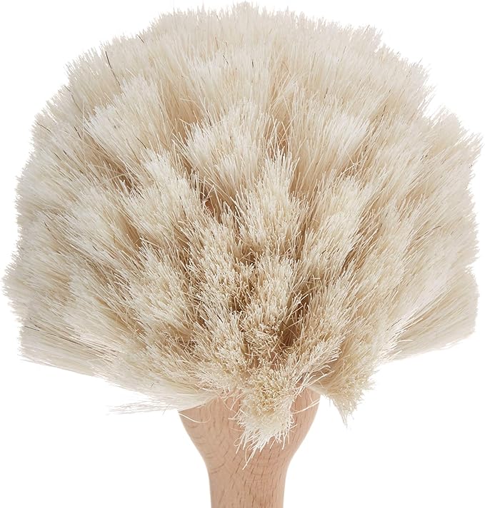 Fox Run Kitchen Brush, Natural Horsehair Fiber Dish and Glass Brush, 10"