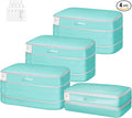 Comforter Storage Bag - Large Capacity Bedding Storage Bags Ultra Space Saving Self Compression Organizer, Washable Compression Bags for Storage Comforter Blanket Duvet Pillow, 4-Pack, Blue