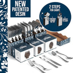 Exquisite Silver Plastic Silverware Heavy Duty 600 Pack - Utensil Caddy For Parties, Utensil Holder For Kitchen Counter 200 Each Plastic Spoons Forks & Knives Set Flatware Sets Disposable Silverware.