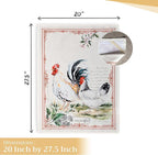 Maison d' Hermine Kitchen Towels Set of 2 100% Cotton 27.50" x 20" Reusable Cloth Tea Dish Towels Absorbent with Hanging Loop for Kitchen, Home, Dining, Cocktail Parties Spring/Summer (Campagne)