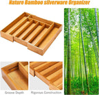 Kitchen Silverware Drawer Organizer and Storage Flatware Cutlery Utensil Holder Spice Rack Containers Bathroom Counter Cabinet Office Desk Makeup Drawer Tray Kitchen and Dining Tools Decor Accessories