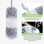 DELUX Microfiber Feather Duster Extendable Duster with 100 inches Extra Long Pole, Bendable Head & Long Handle Dusters for Cleaning Ceiling Fan, High Ceiling, Blinds, Furniture & Cars