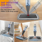 Spray Mop for Floor Cleaning with Washable Pads, Microfiber Wet Mops with 800 ml Refillable Bottle,Reusable Dust Mops with Sprayer for Hardwood Laminate Vinyl Tile Cleaning