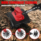 Cordless Tiller Cultivator, 360RPM 9inch Wide Electric Garden Tiller,Total 8000mAh Battery Powered Mini Cultivator,48 Steel Tines Portable Rotary Tiller for Gardening (2 x 4.0AH Battery)