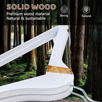Edergoo Wooden Hangers 20 Pack, Smooth Wood Hangers with 360° Swivel Hook & Notches, Slim Coat Hanger Wooden for Closet, White