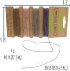 The Beadsmith 100% Hemp Cord – Vintage Colors – .55mm, 40 Foot Spool, 10LB Test Strength – Twine for Jewelry Making, Macrame, Paper Crafts, Gardening, Scrapbooking, Home Décor, DIY String Art & More