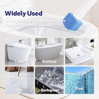 8 Pack Pumice Stone Toilet Bowl Set with 18 in Extra Long Handle,White Holder Case,Pumice Stone for Cleaning, for Cleaning Toilets, Bathtubs, Grills, Swimming Pools, Sinks