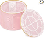 2 Pack Bra Laundry Bags for Washing Machine, Delicate Underwear Wash Bags with Anti-Deformation Structure & Fixed Friction Plates (pink)